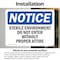 Signmission Sterile Environment Do Not Enter Without OSHA Notice Sign, Vinyl Decal, 10in W x 7in L, 2PK OS-2PACK-NS-D-710-L-18461 - alternate 6